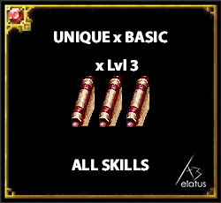 All skills (Basic + Unique) lvl 3